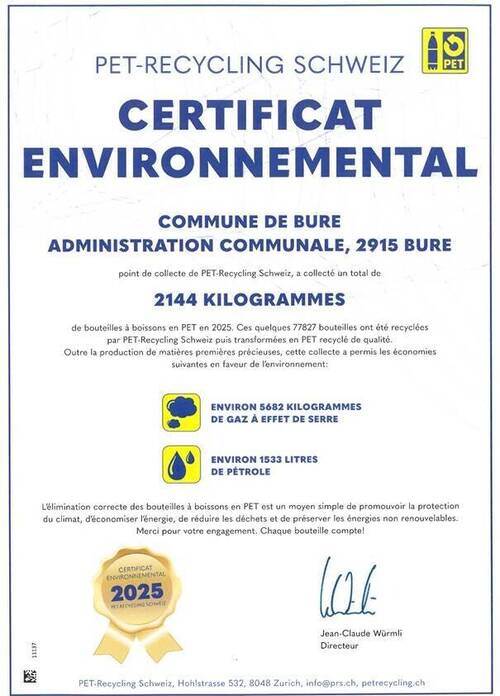 Certificat environnemental